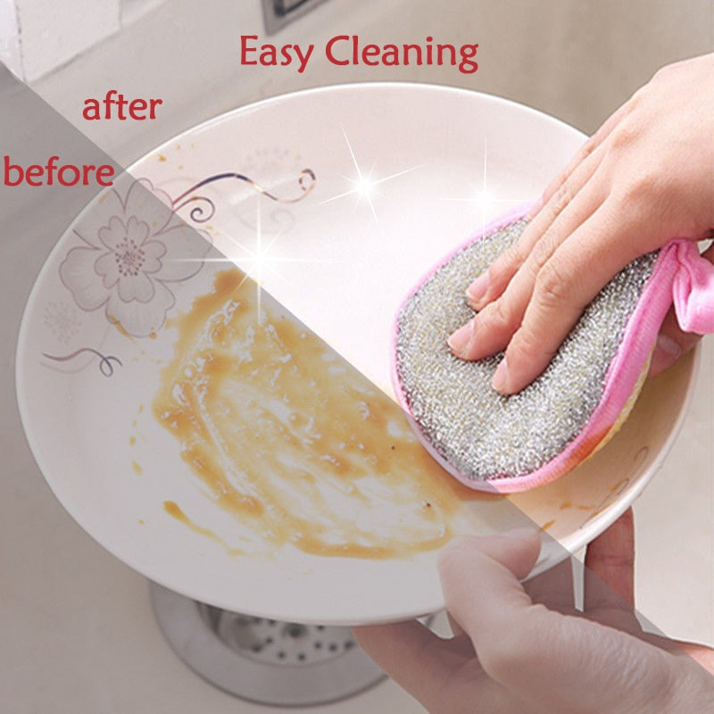 Double Side Dishwashing Sponge