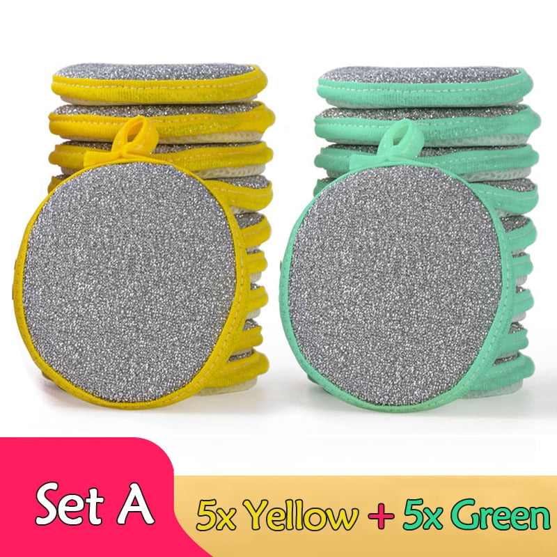 Double Side Dishwashing Sponge