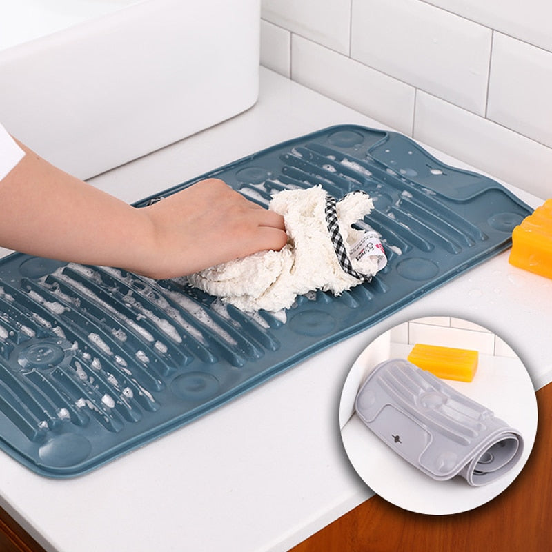 Portable Foldable Silicone Laundry Washboard