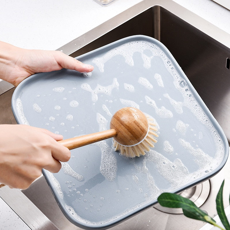 Bamboo Cleaning and Scrubbing Pot Brush