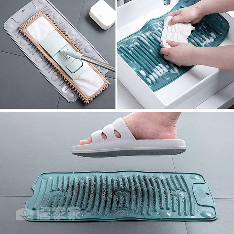 Portable Foldable Silicone Laundry Washboard