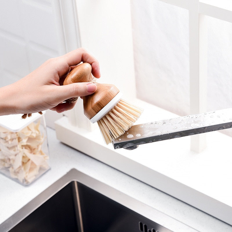 Bamboo Cleaning and Scrubbing Pot Brush