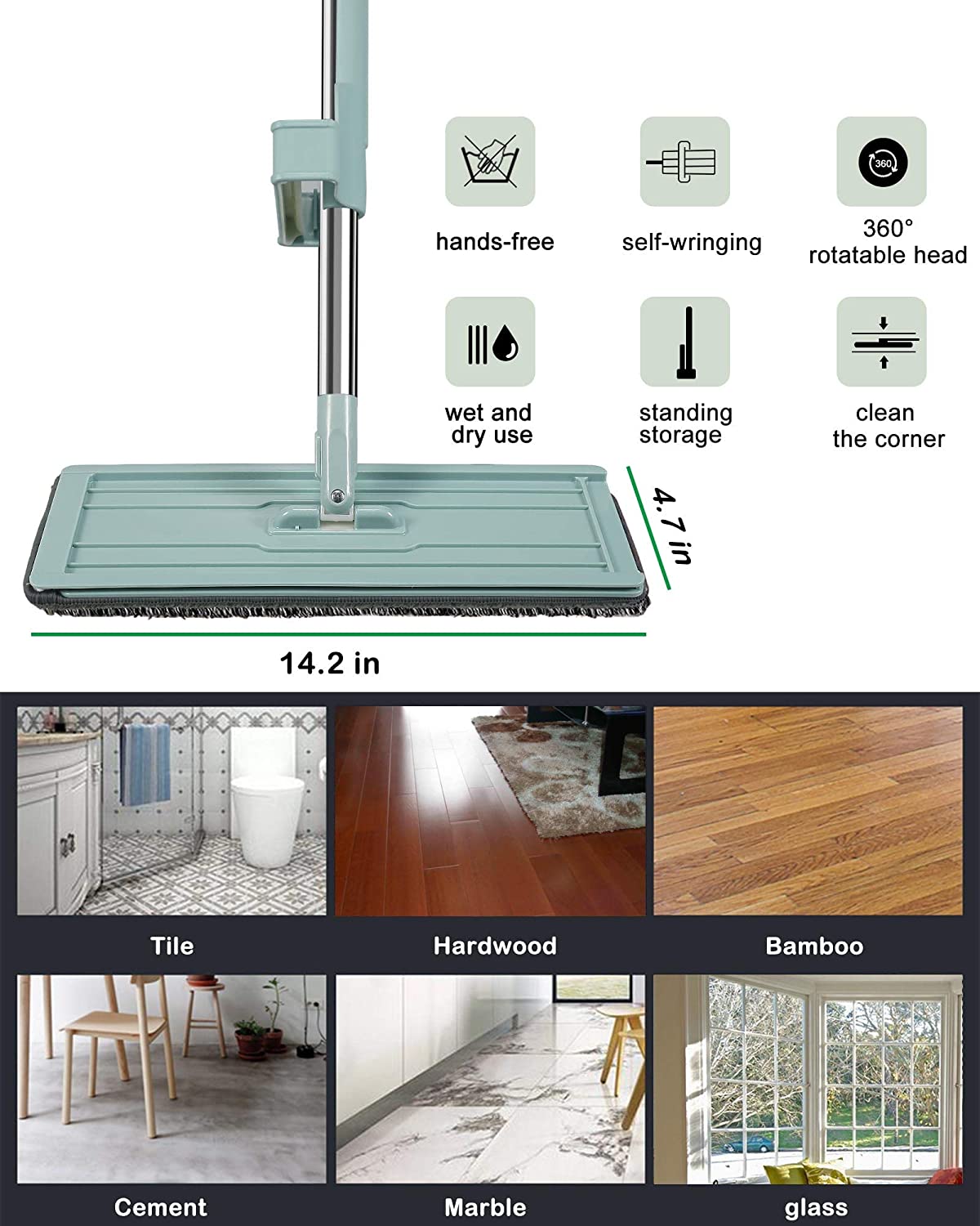 Microfiber Flat Mop