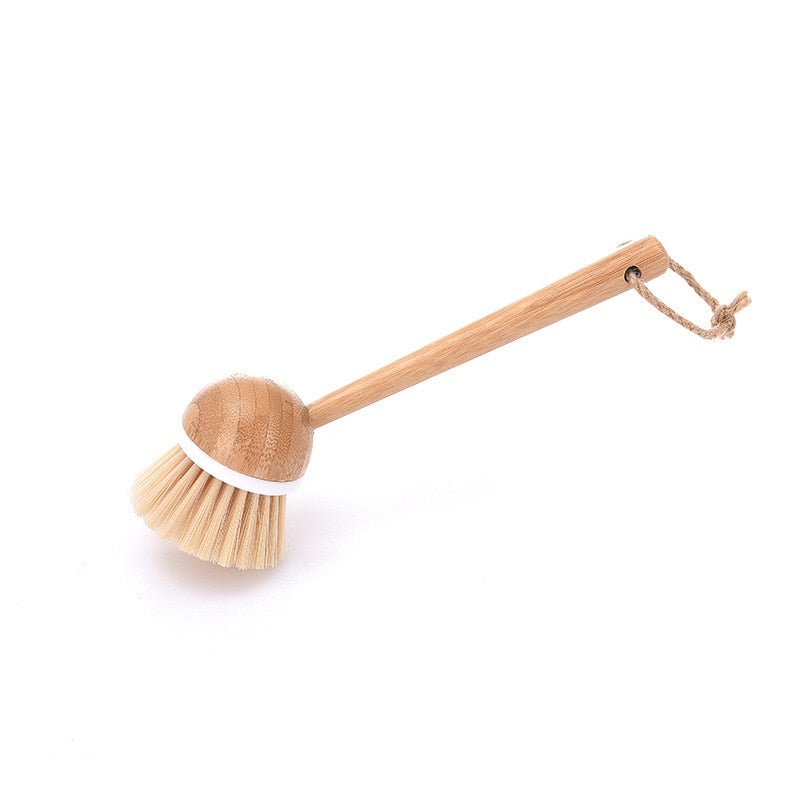 Bamboo Cleaning and Scrubbing Pot Brush