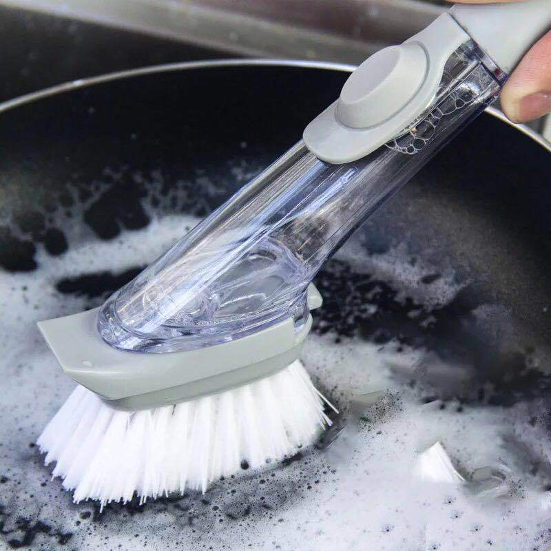 Kitchen Cleaning Brush With Dishwashing Sponge